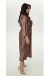 Платье трикотажное большого размера 2807 Мокко.