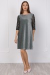 Тендітне плаття сірого кольору YM38203