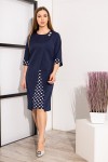 Елегантне плаття YM39501 темно-синього кольору