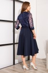 сукня з візерунками YM39301 темно-синього кольору